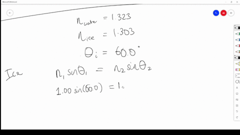 a-ray-of-light-impinges-from-air-onto-a-block-of-ice-n-1303-at-a-600o-angle-of-incidence-assuming-that-this-angle-remains-the-same-find-the-difference-2-ice-2-water-in-the-angles-of-refraction-when-th