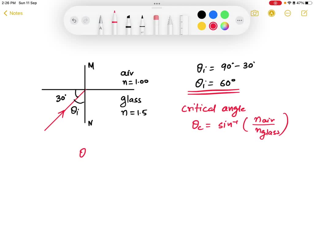 SOLVED A light beam in air hits a sheet of crown glass (n=1.52) at an