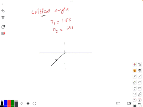what-is-the-critical-angle-between-polycarbonate-n1-158-and-quartz-n2-141