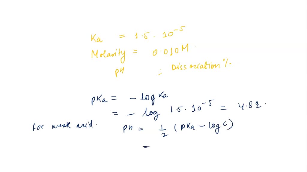 SOLVED Niacin Represented As HA Has A Ka Value Of 1 5 X 10x 5 What Is