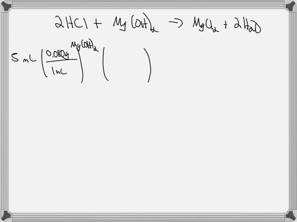 SOLVED Milk of magnesia is an aqueous suspension of magnesium