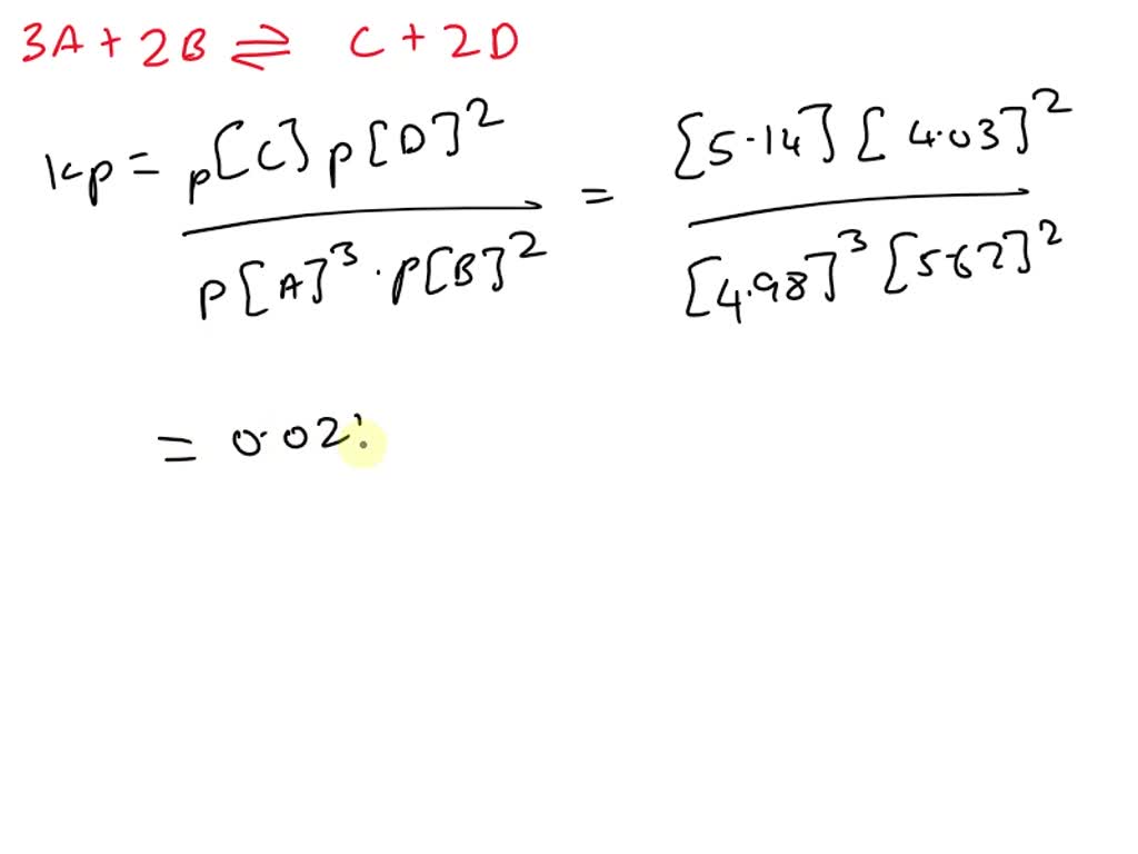 SOLVED: At 25Â°C, the equilibrium constant for the reaction below is 0. ...