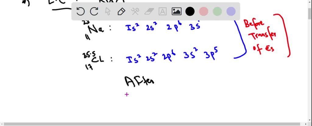 SOLVED: Draw and describe an electronic configuration of NaCl before ...