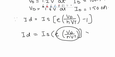 the-measured-values-of-a-diode-at-a-temperature-of-25c-are-vd-12v-at-id-100a-vd-16v-at-id-1500a-determine-a-the-emission-coefficient-n-and-b-the-leakage-current-is-69854