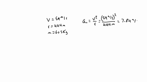 a-race-car-rounds-a-curve-at-59-ms-the-radius-of-the-curve-is-444-m-and-the-cars-mass-is-605-kg-assume-the-cars-speed-remains-constant-take-the-radially-inward-direction-to-be-positive-indicate-the-di