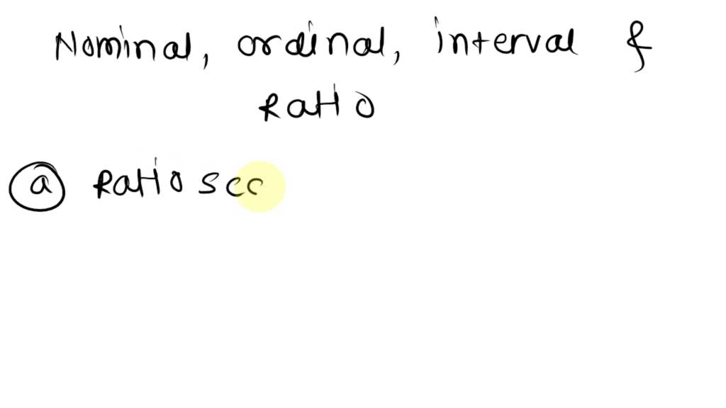 SOLVED 12. Indicate whether the following measures use a nominal