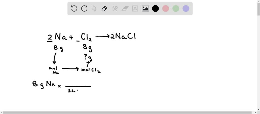 SOLVED: 1.8 moles of sodium and 1.0 moles of chlorine are mixed for the ...