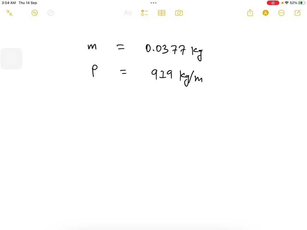 A sample of vegetable oil with density 919 kg/m^3 is found to have a