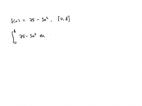 use-the-definite-integral-to-find-the-area-beween-the-x-axis-and-fxover-the-indicated-interval-check-first-to-see-if-the-graph-crosses-the-x-axis-in-the-given-interval-x75-32-08-for-the-inte-91892