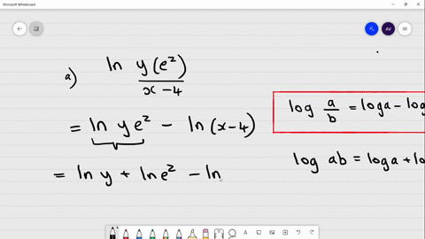 1-a-use-the-properties-of-logarithm-to-expand-the-expression-as-much-as-possible-simplify-as-much-as-possible-in-yez-x-4-buse-the-properties-of-logarithm-to-condense-the-expression-write-the-29007