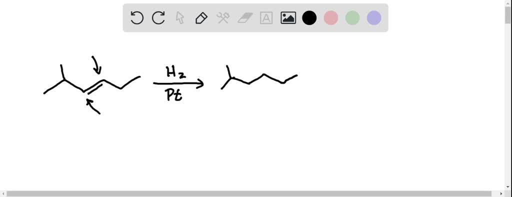 SOLVED: The hydrogenation of 2-methyl-3-hexene using Pt(s) as a ...