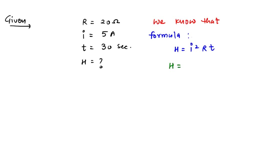 SOLVED An electric iron of resistance 20Ω takes a current of 5 A