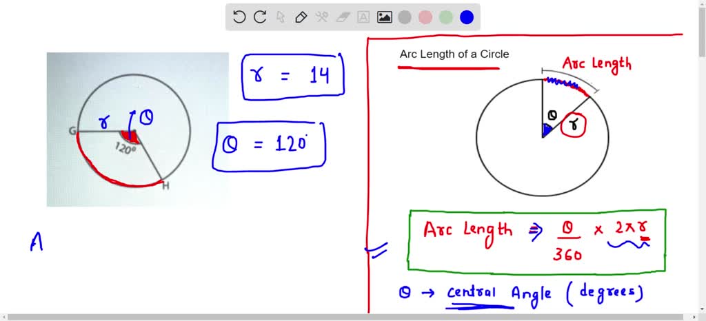SOLVED: bookmark E Question 6/15 NEXT 'What is the length of arc GH for ...