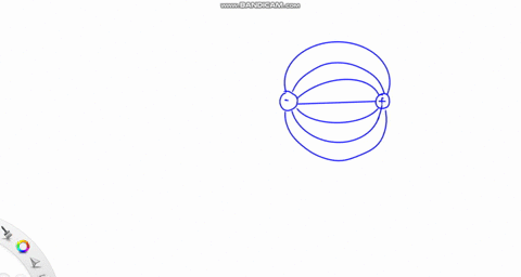 the-diagram-below-shows-dipole-made-of-a-positive-charge-and-a-negative-charge_-the-electric-field-lines-are-shown-but-with-no-direction-which-of-the-arrows-best-represents-the-electric-fiel-94652
