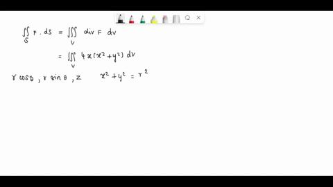 use-the-divergence-theorem-to-calculate-the-surface-integral-s-f-ds-that-is-calculate-the-flux-of-f-across-s-fx-y-z-x4i-x3z2j-4xy2zk-s-is-the-surface-of-the-solid-bounded-by-the-cylinder-x2-98787