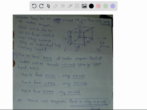 current-i-flows-around-the-wire-frame-in-the-figure-a-what-is-the-direction-of-the-magnetic-field-at-21575