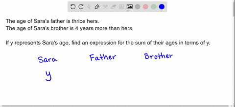 the-age-of-saras-father-is-thrice-hers-the-age-of-saras-brother-is-4-years-more-than-hers-find-an-expression-in-term-of-y-for-the-sum-of-their-ages-where-y-represents-saras-age-56485