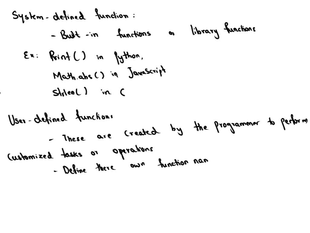 SOLVED: What is the difference between system defined and user defined ...