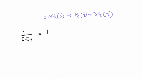 at-a-certain-temperature-this-reaction-follows-second-order-kinetics-with-a-rate-constant-of-344-m-1-s-1-2nh3-g-n2-g-3h2-g-suppose-a-vessel-contains-nh3-at-a-concentration-of-147-m-calculate-the-conce