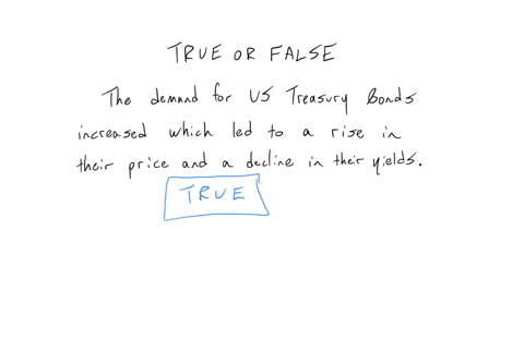 true-or-false-the-demand-for-us-treasury-bonds-increased-which-led-to-a-rise-in-their-price-and-a-decline-in-their-yields