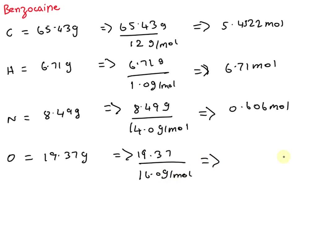 SOLVED 1, Benzocaine, a typical pain reliever and component of cough