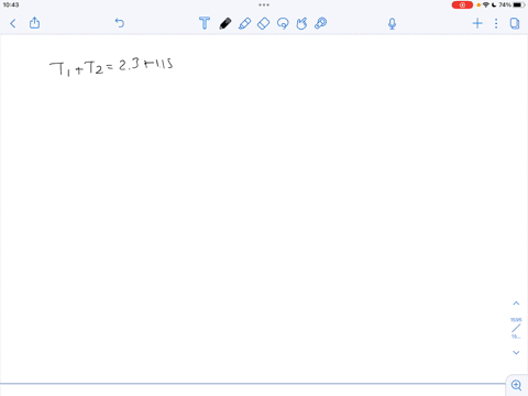 a-horizontal-uniform-bar-of-mass-23-kg-and-length-30-m-is-hung-horizontally-on-two-vertical-strings-string-1-is-attached-to-the-end-of-the-bar-and-string-2-is-attached-a-distance-065-m-from-63041