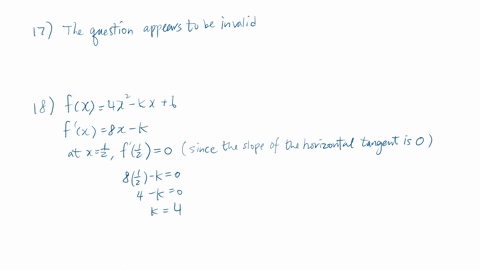 17-what-is-the-slope-of-the-tangent-to-ysqrt1-x-at-83-a-frac16-c-frac12-b-frac16-d-frac3i2-18-deternine-the-value-of-k-for-which-fx4-x2-k-x6-has-a-horizontal-tangent-at-xfrac12-a-1-c-4-b-2-d-8-19-what
