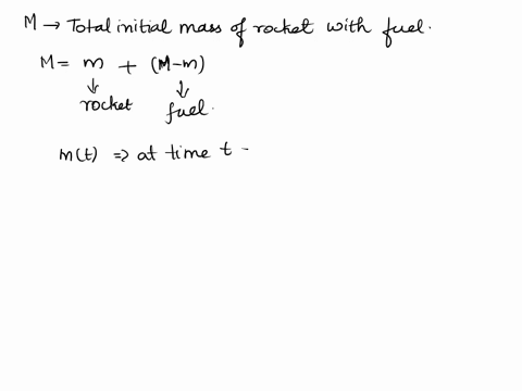 a-rocket-of-initial-mass-m-of-which-m-m-is-fuel-burns-its-fuel-at-a-constant-rate-k-and-ejects-the-exhaust-gases-with-constant-speed-u-the-rocket-starts-from-rest-and-moves-through-a-medium-03415