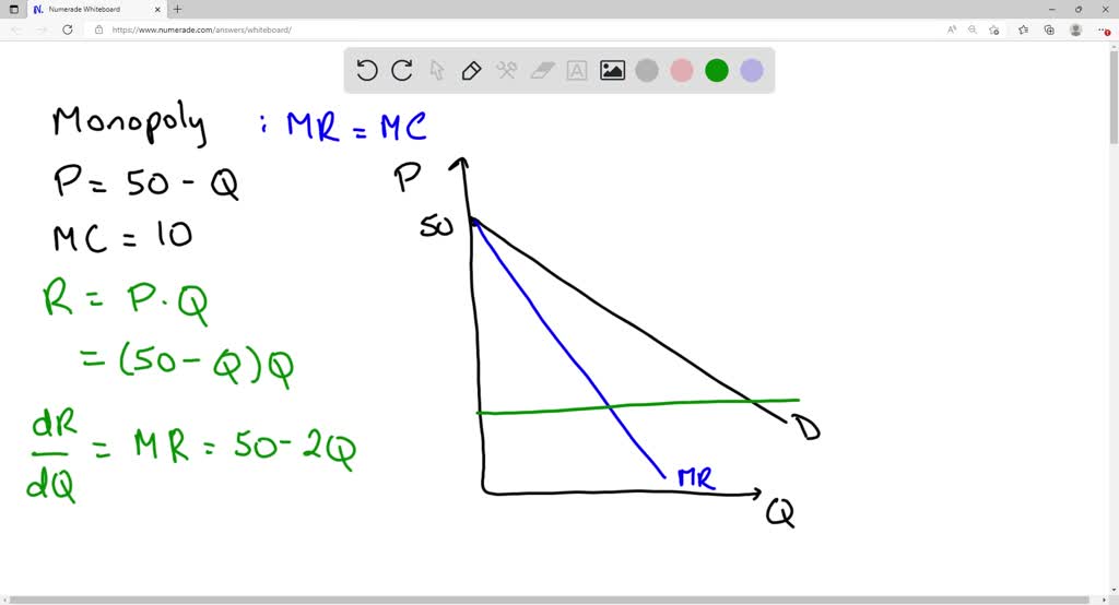 SOLVED A monopoly produces widgets at a marginal cost of 10 per unit