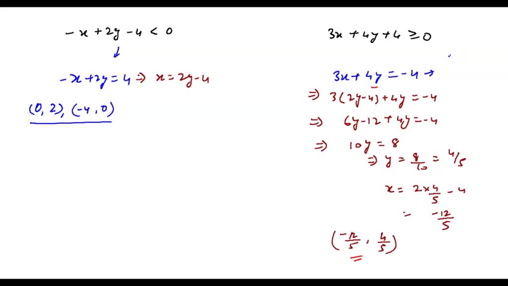 SOLVED: Graph the system of inequalities: -x + 2y - 4