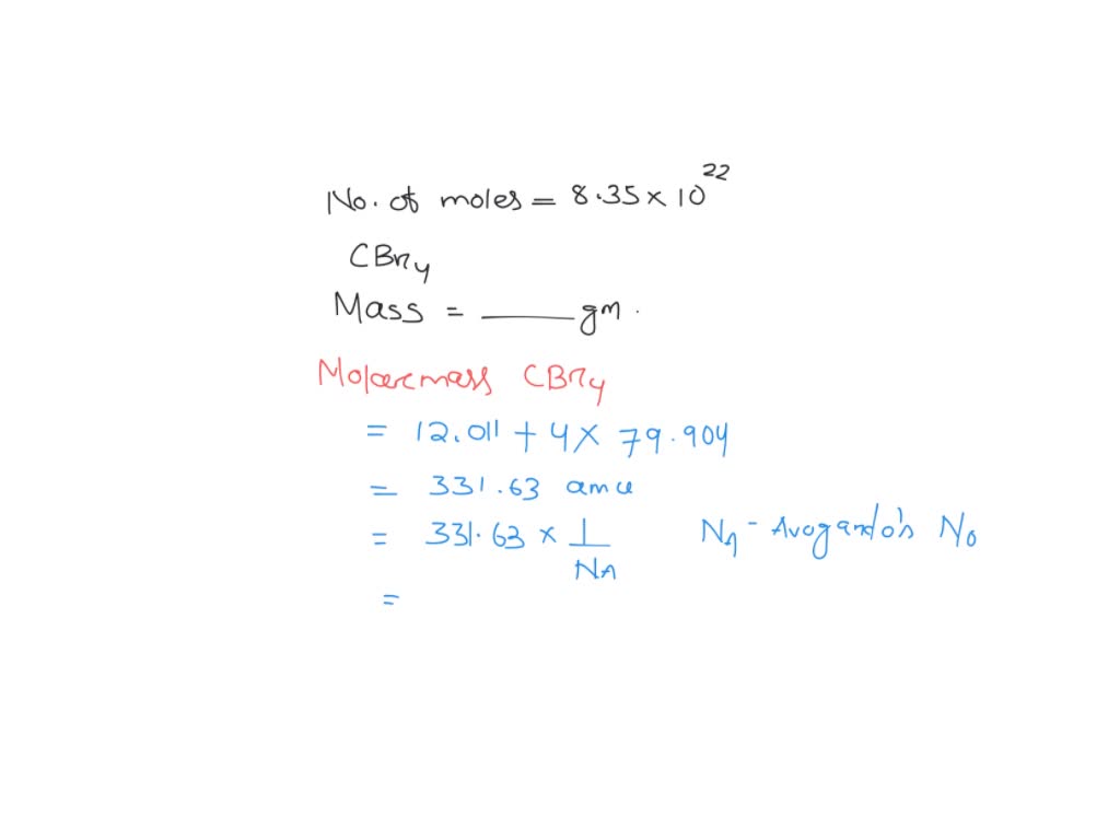 Solved Calculate The Mass In Grams Of 6513 X 1022 Molecules Of Cbr4 3379