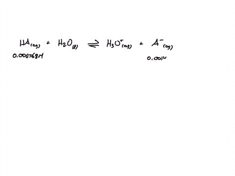 the-acid-dissocciation-equation-for-the-weak-acid-ha-is-haaq-h2ol-a-aq-h3oaq-from-part-a-the-concentration-of-species-in-solution-a-0001483-and-ha-0006768-calculate-the-acid-dissociation-constant-ka-2