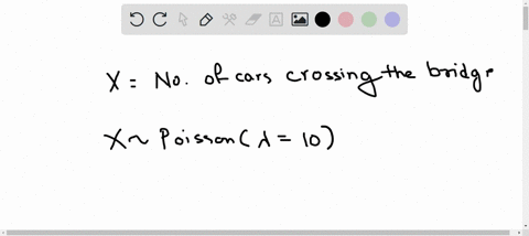 suppose-that-the-number-of-cars-crossing-a-bridge-per-day-follows-a-poisson-distribution-with-an-average-of-10-cars-per-minute-find-the-probability-that-exactly-5-cars-cross-the-bridge-in-a-75093