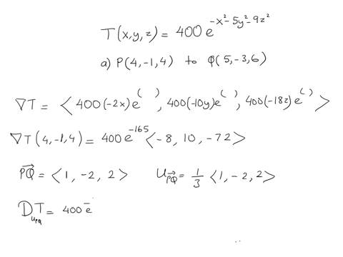 the-temperature-at-a-point-x-y-z-is-given-by-tx-y-z400-e-x2-5-y2-9-z2-where-t-is-measured-in-circ-mathrmc-and-x-y-z-in-meters-a-find-the-rate-of-change-of-temperature-in-circ-mathrmc-mathrmm-at-the-po