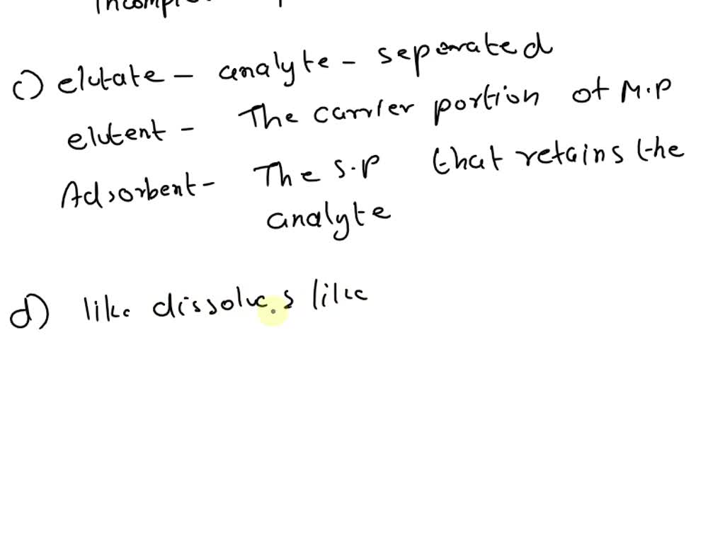 SOLVED Questions about TLC experiments in the development explain why