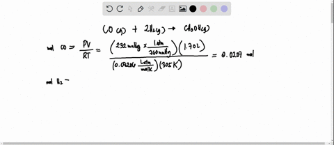 carbon-monoxide-gas-reacts-with-hydrogen-gas-to-form-methanol-via-the-following-reaction-cog2h2gch3ohg-a-170-l-reaction-vessel-initially-at-305-k-contains-carbon-monoxide-gas-at-a-partial-pr-50307