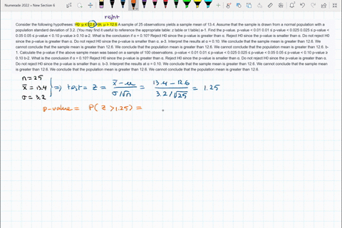 consider-the-following-hypotheses-h0-126-ha-126-a-sample-of-25-observations-yields-a-sample-mean-of-134-assume-that-the-sample-is-drawn-from-a-normal-population-with-a-population-standard-de-07046