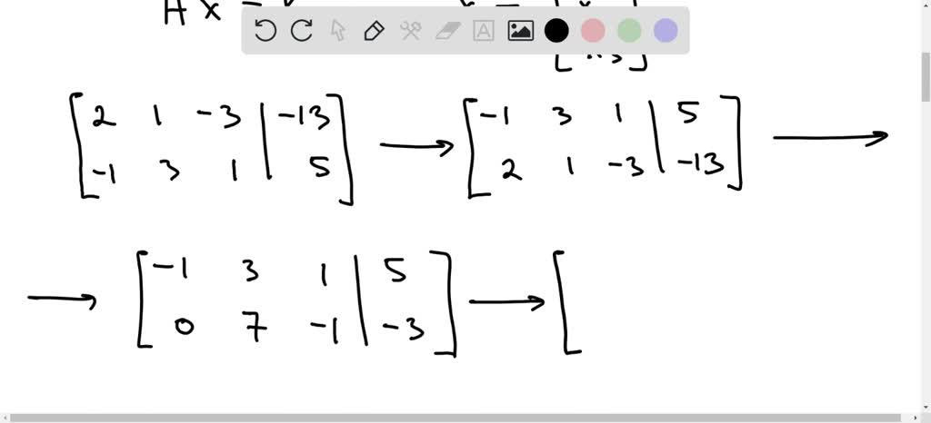 SOLVED: Express the column matrix b as linear combination of the ...