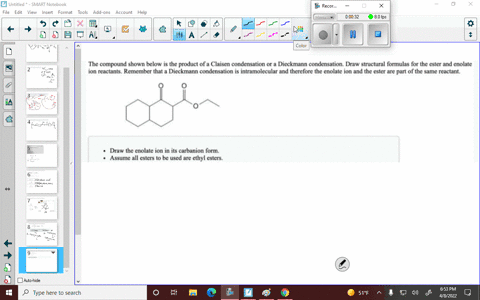 the-compound-shown-below-is-the-product-of-a-claisen-condensation-or-dieckmann-condensation_-draw-structural-formulas-for-the-ester-and-enolate-ion-reactants_-remember-that-dieckmann-condens-06516