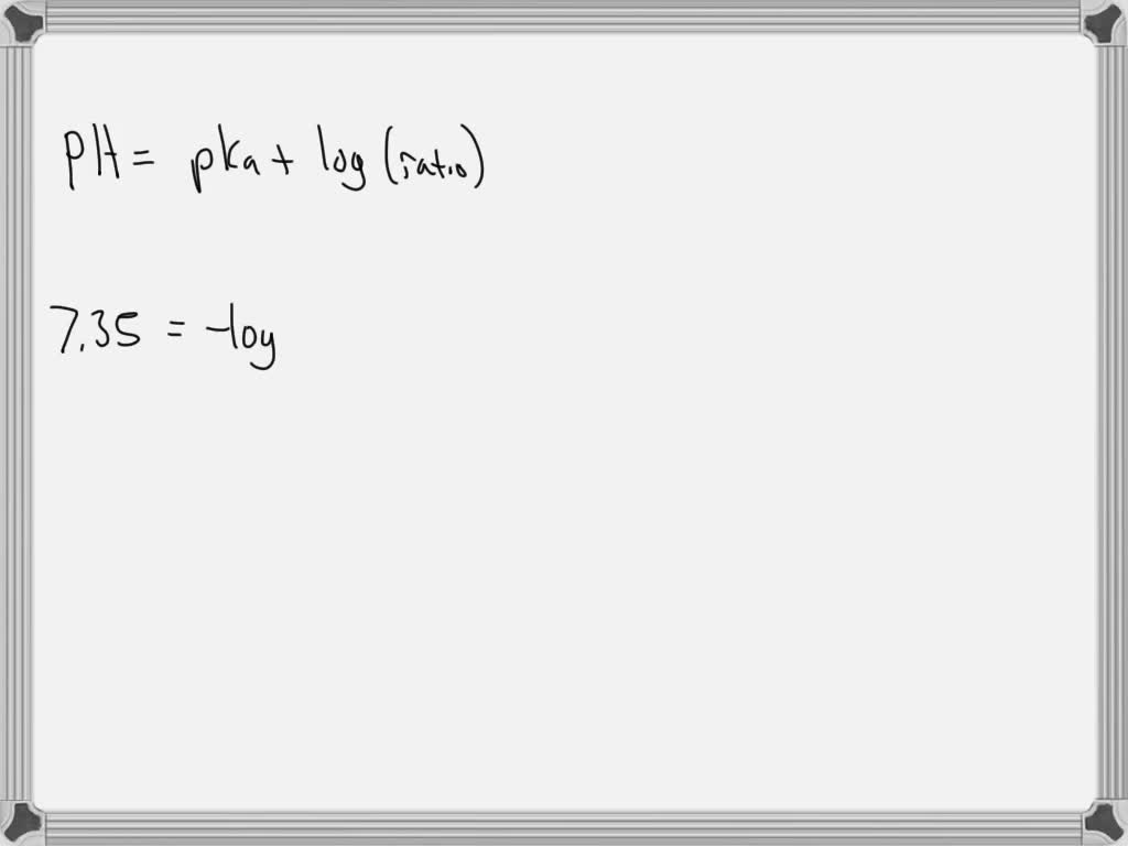 SOLVED: Normal blood pH is approximately 7.35, and the concentration of ...