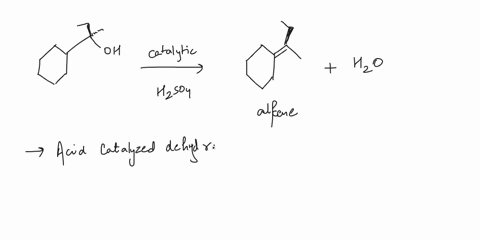 what-type-of-process-mechanism-will-be-taking-place-in-the-reaction-shown-here-draw-the-step-by-step-mechanism-and-the-product-of-this-reaction-oh-catalytic-hzso4-sn1-e1-sn-e2-56999