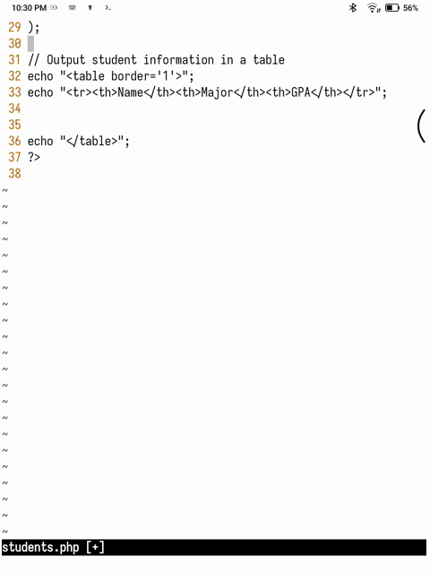 create-a-php-multidimensional-array-refer-to-lecture-2-named-students-where-each-element-holds-5-associative-arrays-containing-student-information-name-major-gpa-output-all-the-individual-student-info