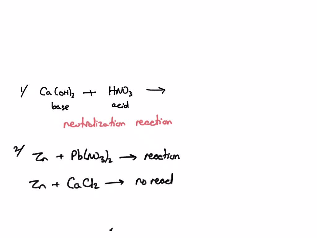 SOLVED Part 1 Name the type of chemical reaction that occurs when