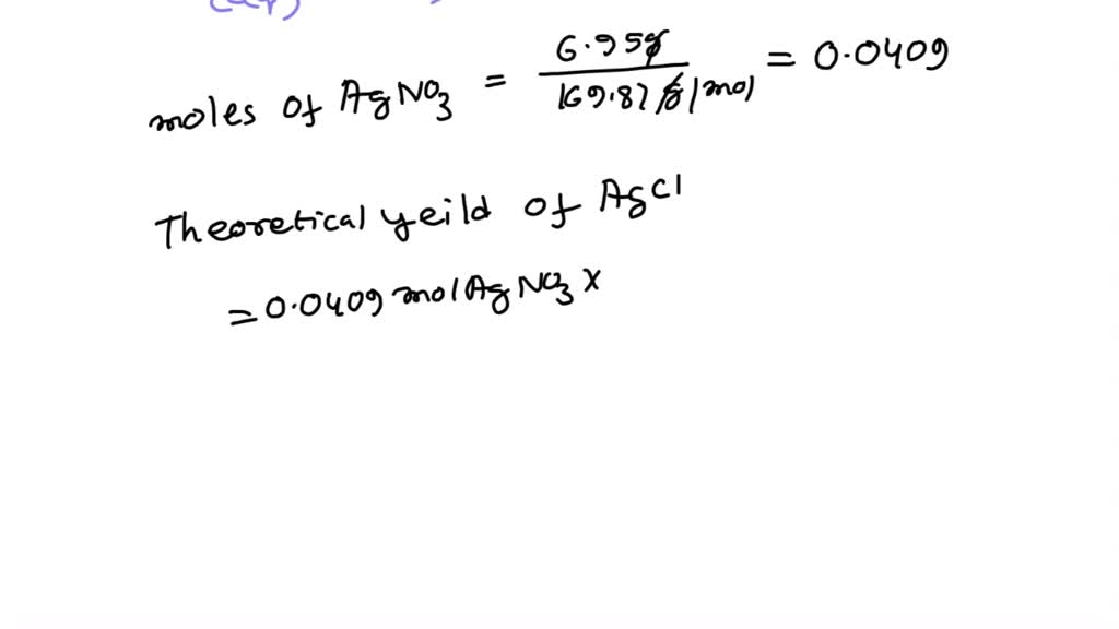 SOLVED: A reaction occurred upon mixing 2.66 g of AgNO3 (aq) with 2.07 ...