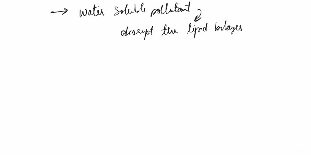 A Student Formulated A Hypothesis That Water-soluble Pollutants Damage 