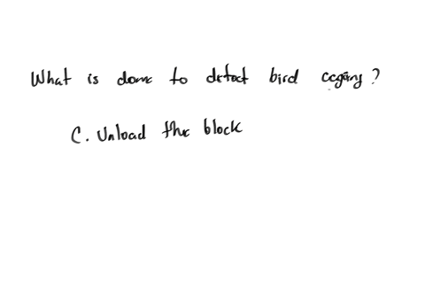 what-is-done-to-detect-bird-caging-a-load-the-block-with-j-heavy-load-b-partially-load-the-block-c-unload-the-block-d-remove-the-hook