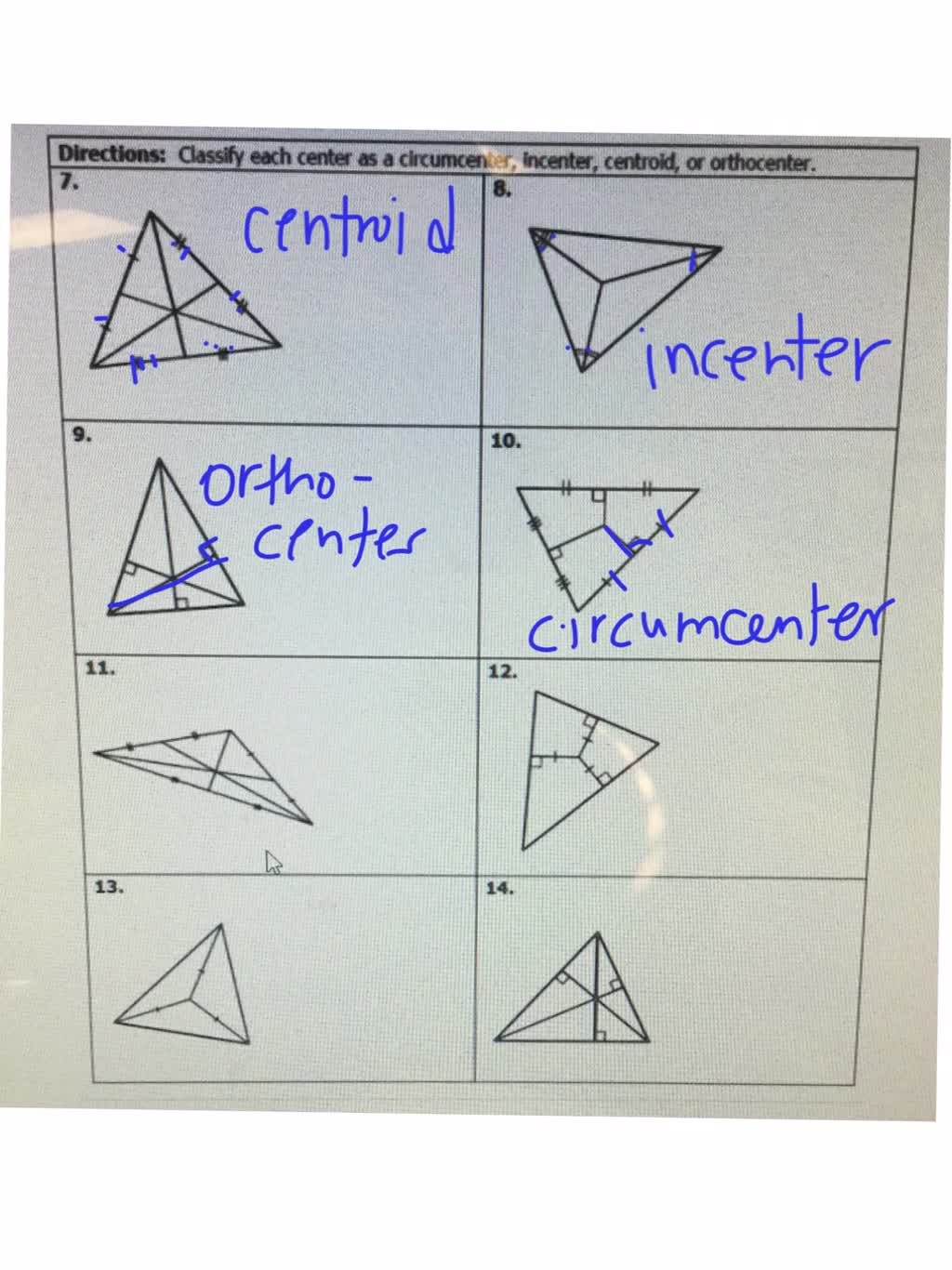 Circumcenter And Incenter