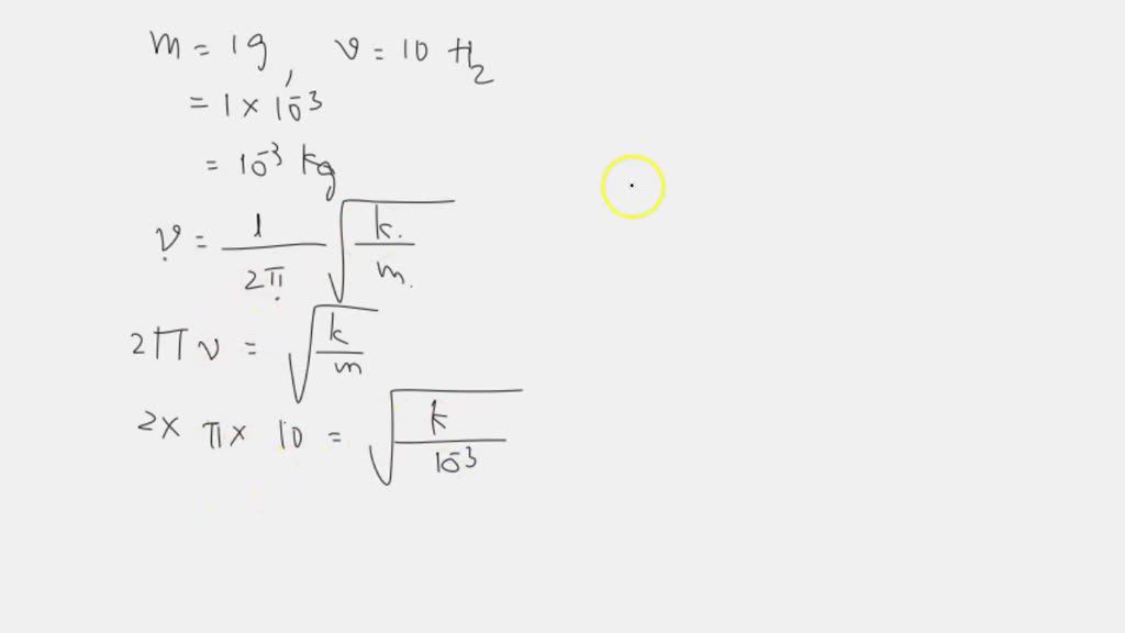 solved-an-object-of-mass-1oog-is-suspended-from-the-end-of-a-rubber