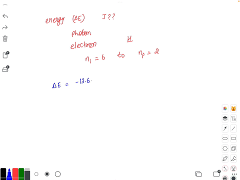 calculate-the-energy-j-of-the-photon-emitted-when-an-electron-in-the-hydrogen-atom-falls-from-n6-to-n2-use-2178-x-10-18-j-for-the-constant-in-the-bohr-equation-answer-should-be-in-scientific-notatio-2