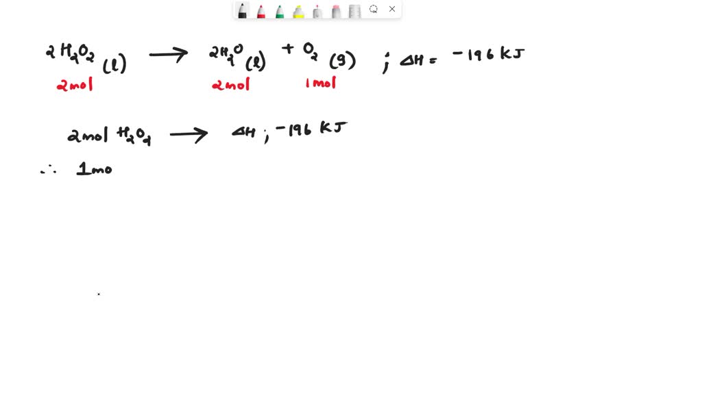 SOLVED 'Hydrogen peroxide, FzOz has a negative heat of formation value